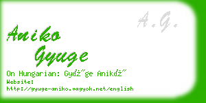 aniko gyuge business card